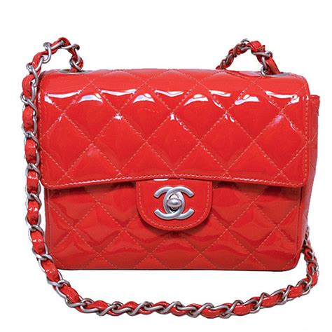 chanel red patent leather bag|chanel patent leather mini bag.